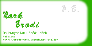 mark brodi business card