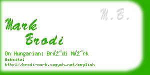 mark brodi business card